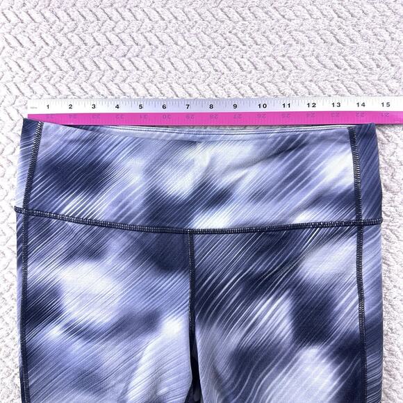 Athleta Legging Sz M Yoga Capri Pants‎ Cross Training Silver Running Black - Picture 5 of 10